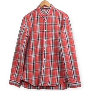 J Crew Shirtings Washed Casual Tailored Fit Plaid Button Up Shirt